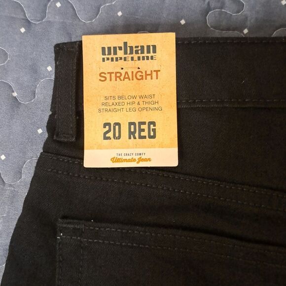 Urbine Pipeline black striaght jeans size 20 NWT - Picture 2 of 10